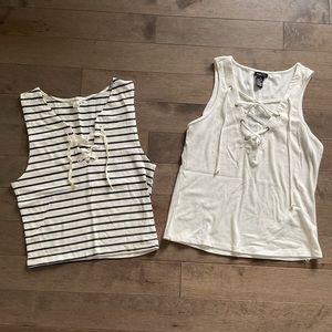 Two Tie-Up Tank Tops - COME TOGETHER